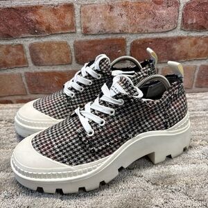 Tory Burch camp Houndstooth chunky Sneakers Women’s Sz 9.5